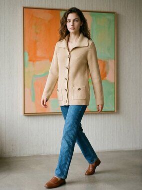 Lauren Ralph Lauren Cream Knit Cardigan